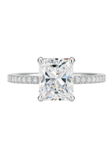 2 Carat Radiant Cut Moissanite ring