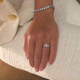 Elena Ring – Oval Cut Three-Stone Design