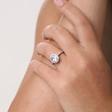 2ct Halo Oval Cut Ring