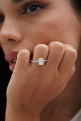 2 Carat Radiant Cut Moissanite ring