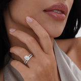 2 Carat Moissanite Wedding ring set