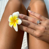 2.0 CT RADIANT CUT MAISSA RING (PAVE BAND)