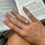 2.0 CT RADIANT CUT MAISSA RING (PAVE BAND)