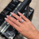 2.0 CT RADIANT CUT MAISSA RING (PAVE BAND)