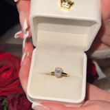 1.5 CT OVAL CUT EMMA RING GOLD PLATED