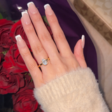 1.5 CT OVAL CUT EMMA RING GOLD PLATED