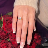 1.5 CT OVAL CUT EMMA RING GOLD PLATED