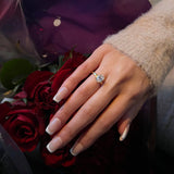 1.5 CT OVAL CUT EMMA RING GOLD PLATED