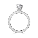 2.0 CT RADIANT CUT MAISSA RING (PAVE BAND)