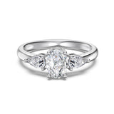 Elena Ring – Oval Cut Three-Stone Design