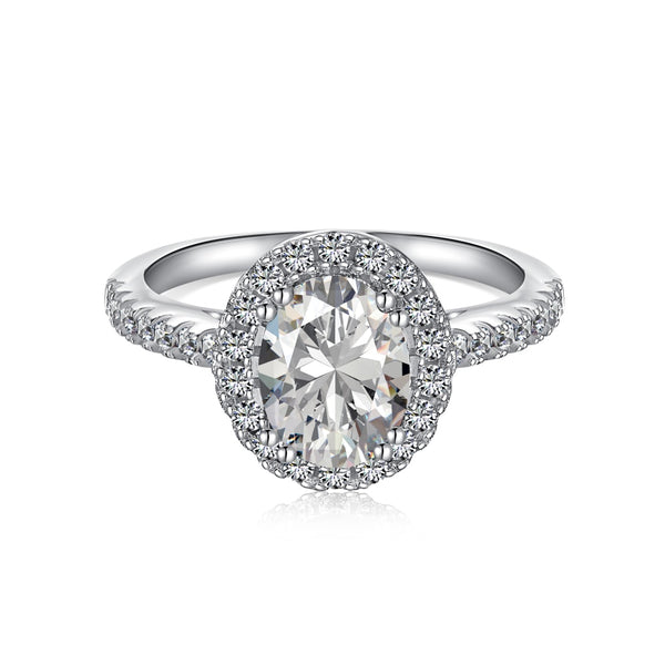 2ct Halo Oval Cut Ring