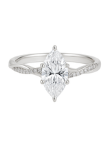 2 Carat Marquise Moissanite ring
