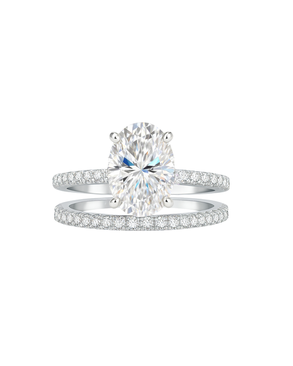 2 Carat Moissanite Wedding ring set