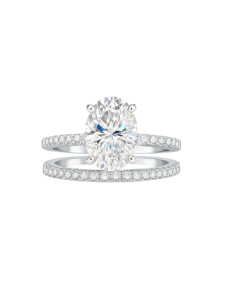2 Carat Moissanite Wedding ring set