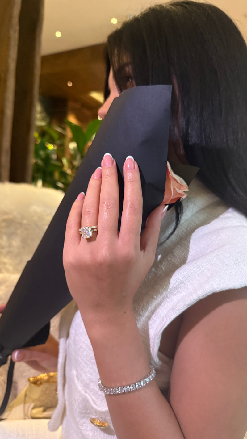 4ct Yara Ring Gold plated