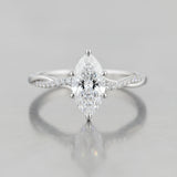 2 Carat Marquise Moissanite ring