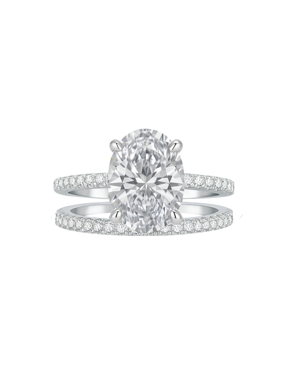 3 Carat Moissanite Wedding ring set