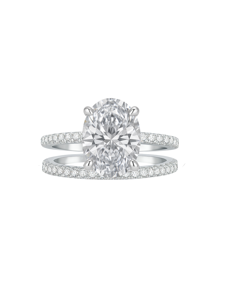 3 Carat Moissanite Wedding ring set