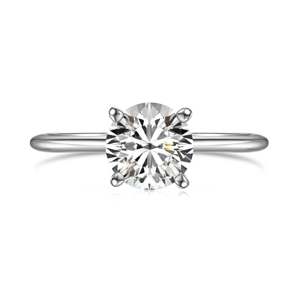 LAURA ROUND CUT THIN BAND ENGAGEMENT RING