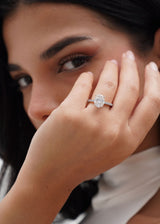 3 Carat Oval Moissanite Ring