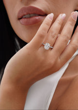 3 Carat Oval Moissanite Ring