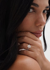 3 Carat Oval Moissanite Ring