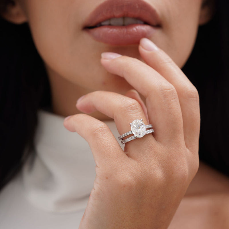 3 Carat Moissanite Wedding ring set