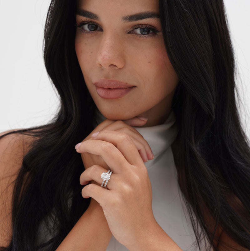 3 Carat Moissanite Wedding ring set