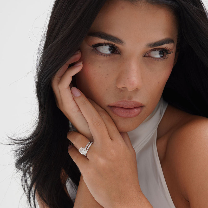 3 Carat Moissanite Wedding ring set