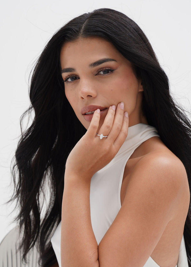 2 Carat Marquise Moissanite ring