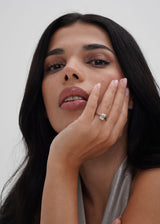 2 Carat Emerald Cut Solitaire Moissanite ring