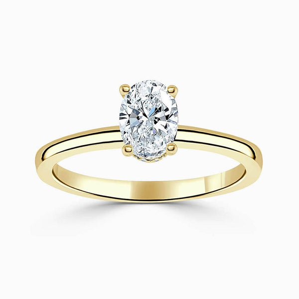 1.5 CT OVAL CUT EMMA RING GOLD PLATED