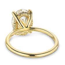 1.5 CT OVAL CUT EMMA RING GOLD PLATED