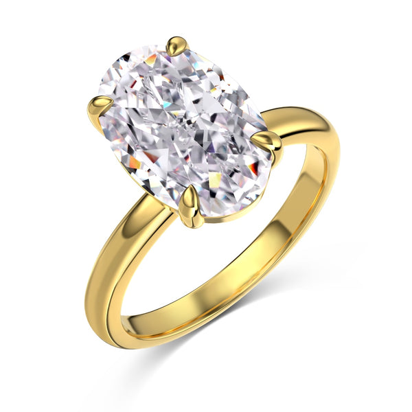 3.5 Ct Oaklyn Solitaire Oval Cut Gold