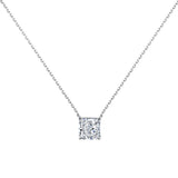 3 ct SQUARE RADIANT DIAMOND SIMULATED NECKLACE