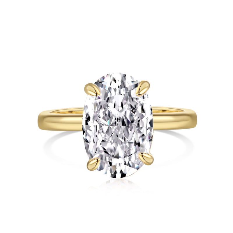 3.5 Ct Oaklyn Solitaire Oval Cut Gold