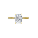 Maissa 3-Carat Radiant Cut Ring 18K Gold-Plated Sterling Silver