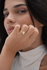 2 Carat Marquise Vermeil Moissanite ring