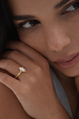 2 Carat Marquise Vermeil Moissanite ring